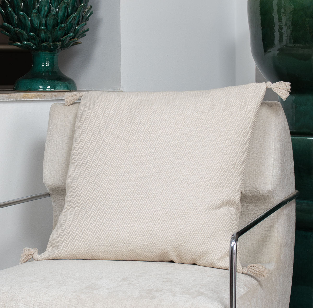 Housse de coussin coton 50x50 MEGEVE