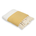 Plaid coton jaune moutarde LIV - 160x250 - febronie.com