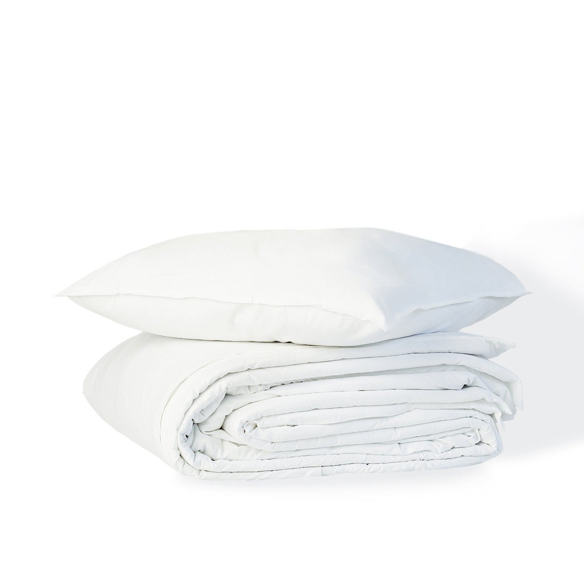 Bedding set in washed cotton white LUNA