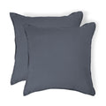 Taie d'oreiller (x2) lin lavé bleu orage CAMILLE - 50x70 - febronie.com