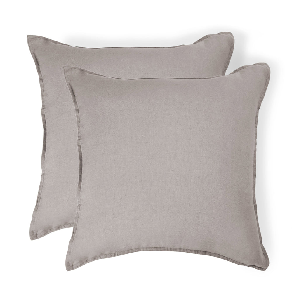 Taie d'oreiller (x2) lin lavé naturel CAMILLE - 65x65 cm