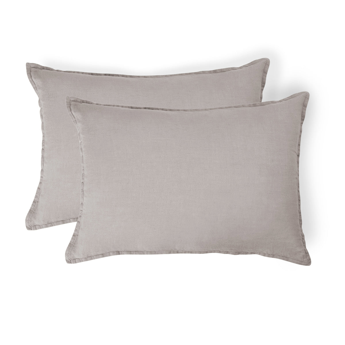 Taie d'oreiller (x2) lin lavé naturel CAMILLE - 50x70 - febronie.com