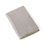 Nappe + 4 serviettes lin lavé 150x250 CAMILLE - naturel / or