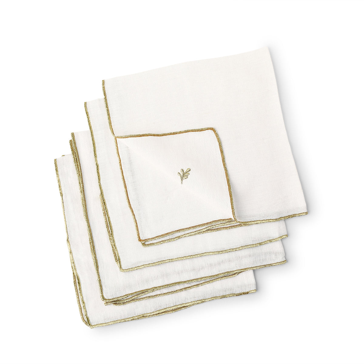 Serviettes de table lurex (x4) lin lavé CAMILLE 45x45