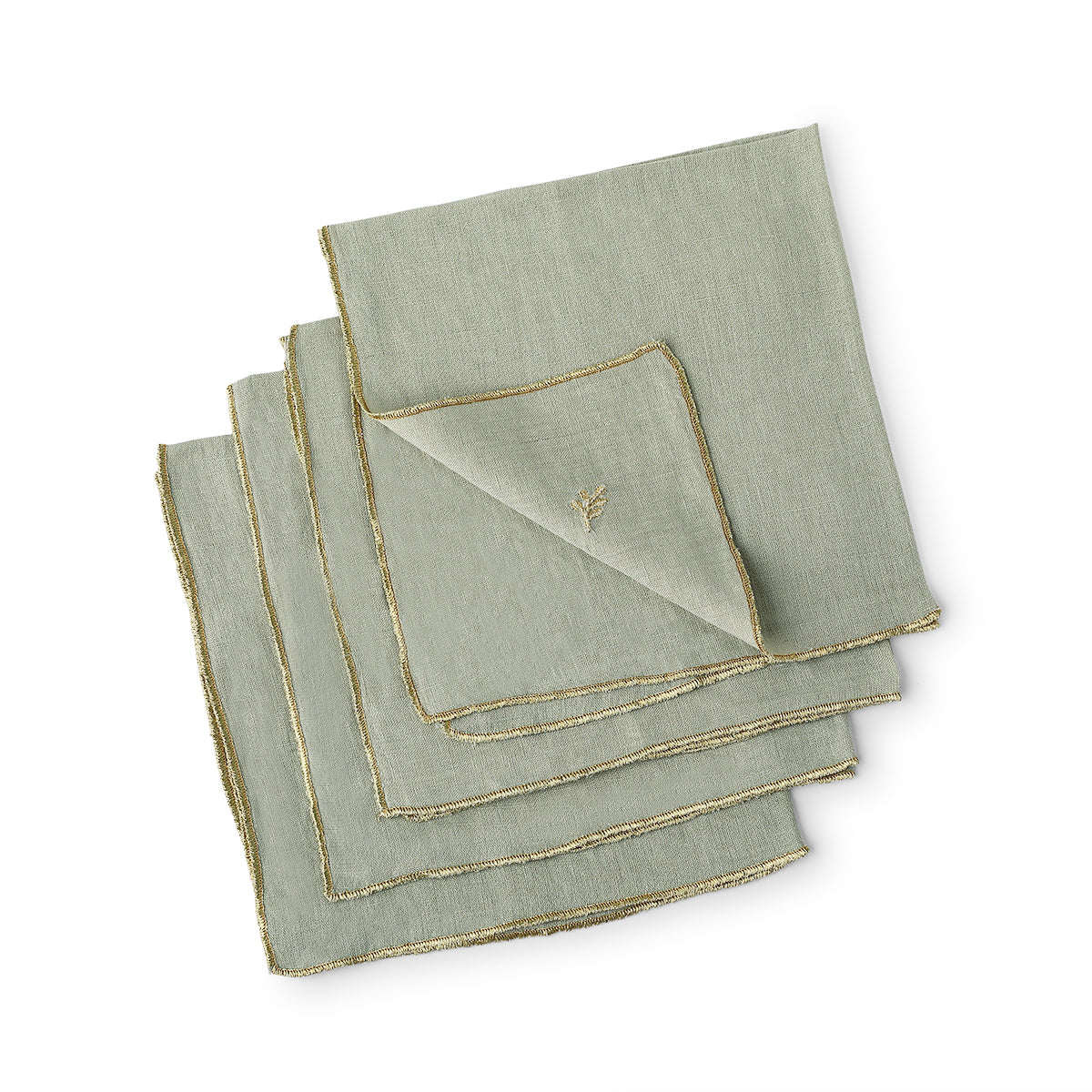 Serviettes de table lurex (x4) lin lavé CAMILLE 45x45