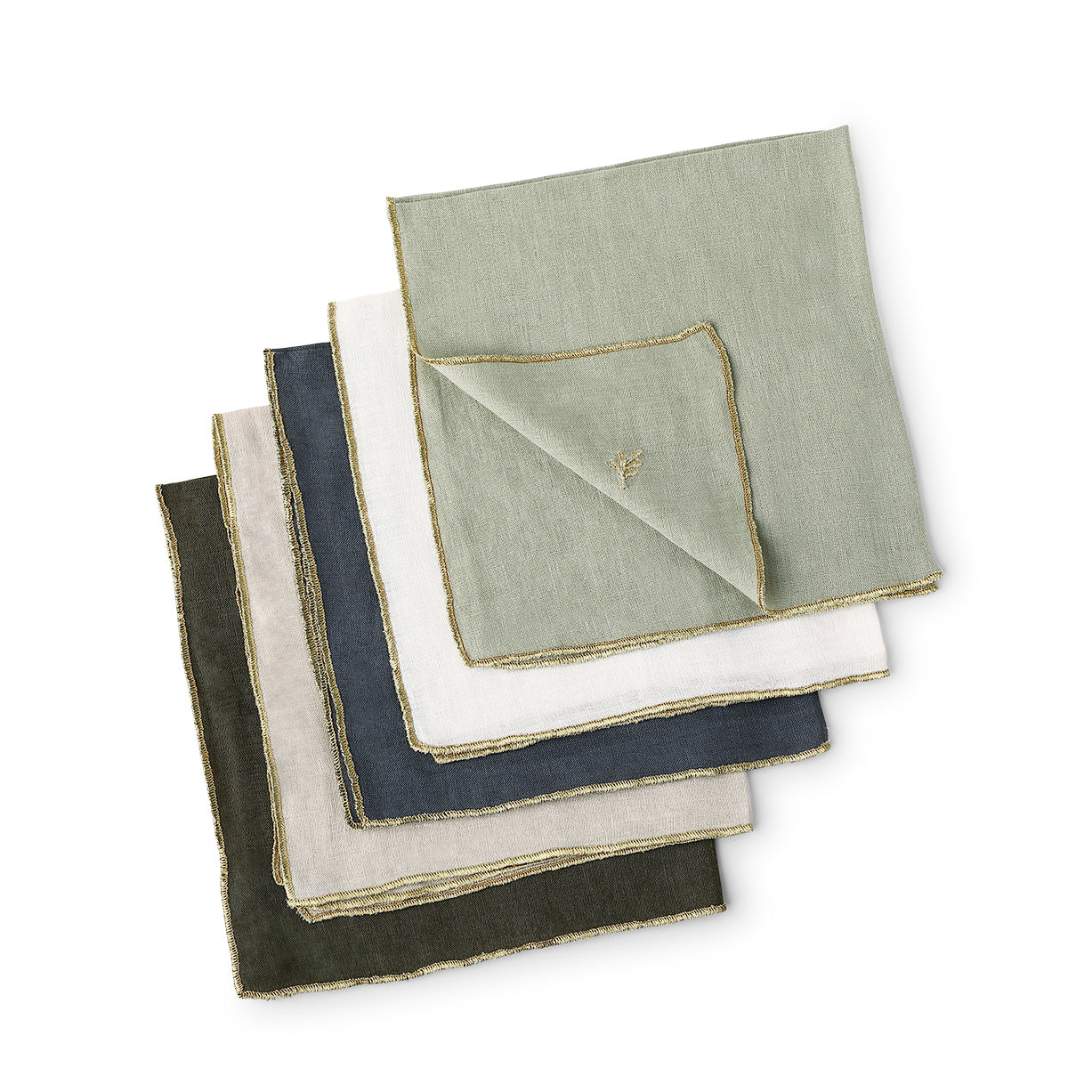 Serviettes de table lurex (x4) lin lavé CAMILLE 45x45