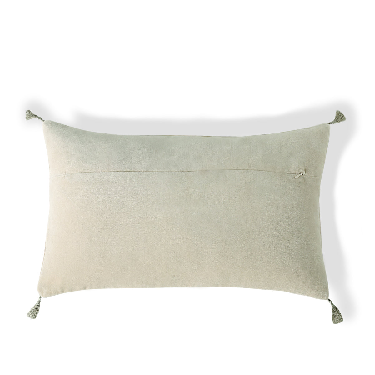 Housse de coussin velours de coton 50x30 DANUBE - craie