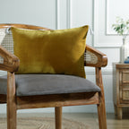 Coussin velours de coton 50x30 DANUBE - camel - febronie.com