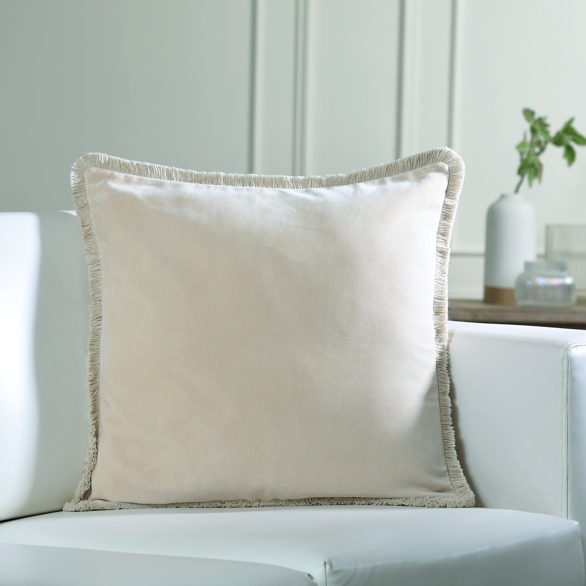 Housse de coussin velours de coton 50x50 RIVA    febronie.com