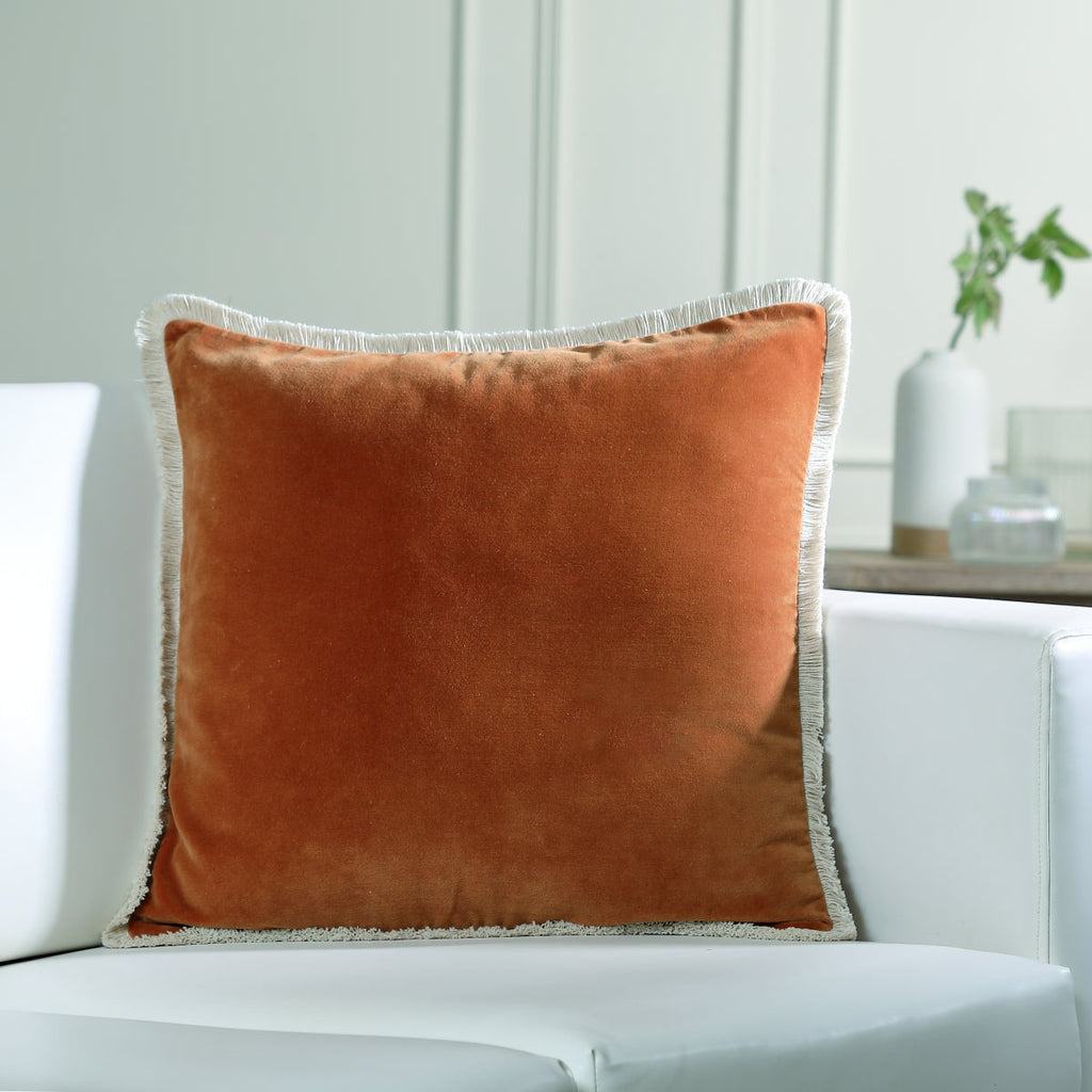 Housse de coussin velours de coton 50x50 RIVA    febronie.com