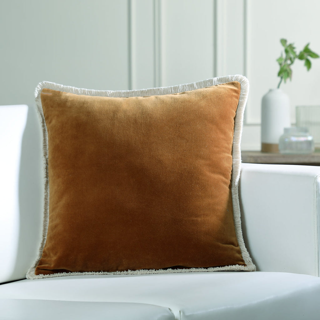 Housse de coussin velours de coton 50x50 RIVA    febronie.com