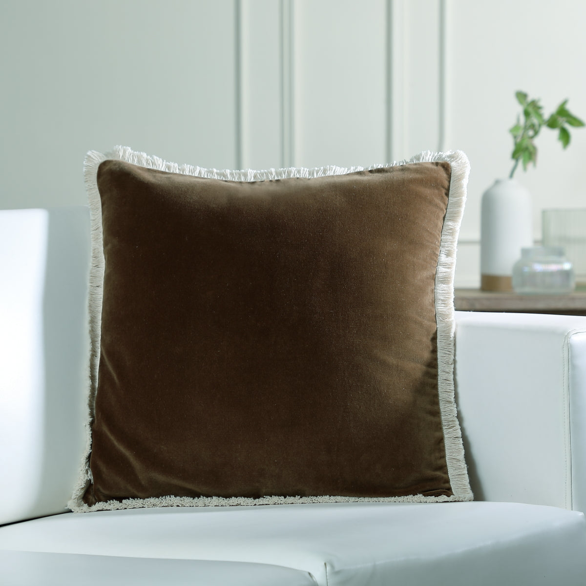 Housse de coussin velours de coton 50x50 RIVA    febronie.com