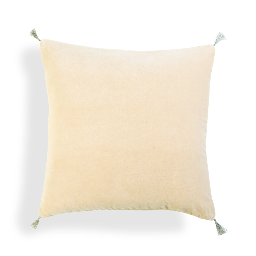 Housse de coussin velours de coton 50x50 DANUBE - dune