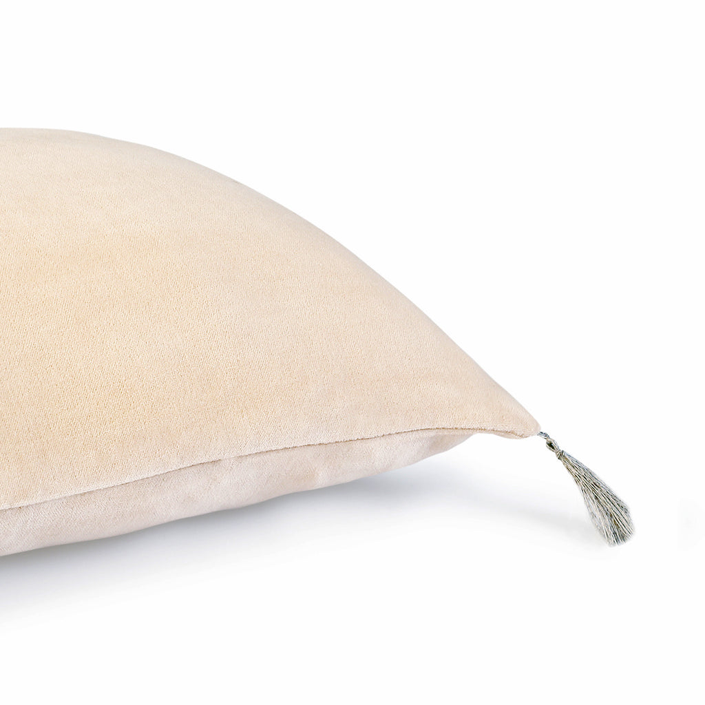 Housse de coussin velours de coton 50x50 DANUBE - dune