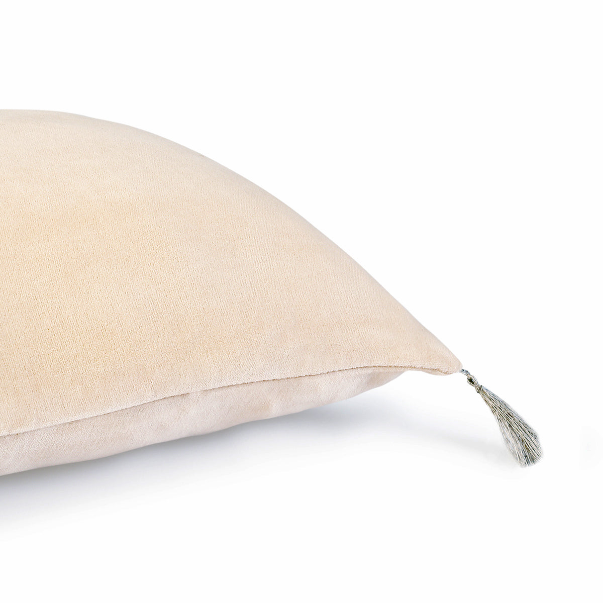 Housse de coussin velours de coton 50x50 DANUBE - dune