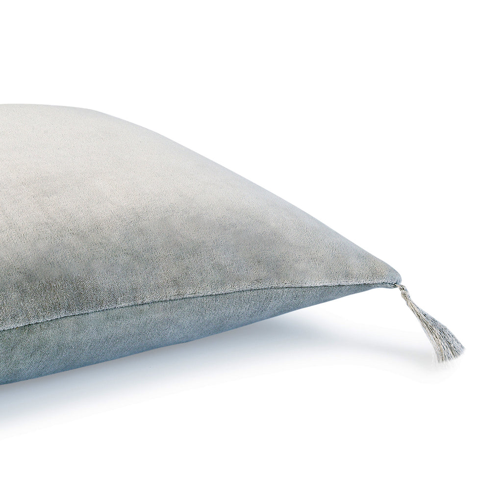 Housse de coussin velours de coton 50x50 DANUBE - vert de gris