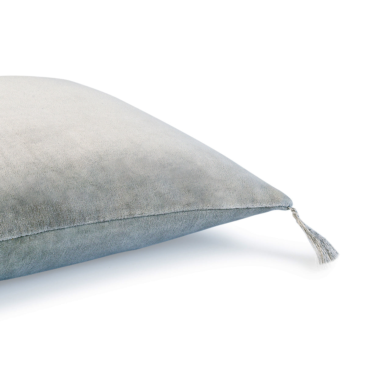 Housse de coussin velours de coton 50x50 DANUBE - vert de gris