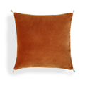 Housse de coussin velours de coton 50x50 DANUBE - bleu orage - febronie.com