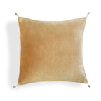 Housse de coussin velours de coton 50x50 DANUBE - camel