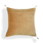 Housse de coussin velours de coton 50x50 DANUBE - camel