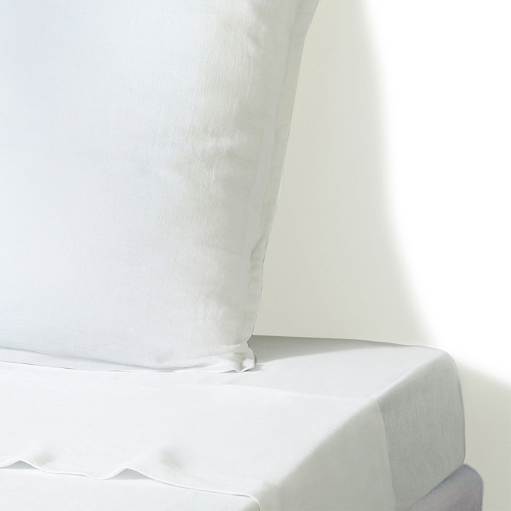 Drap plat lin lavé 240x300 CAMILLE - vert céladon - febronie.com