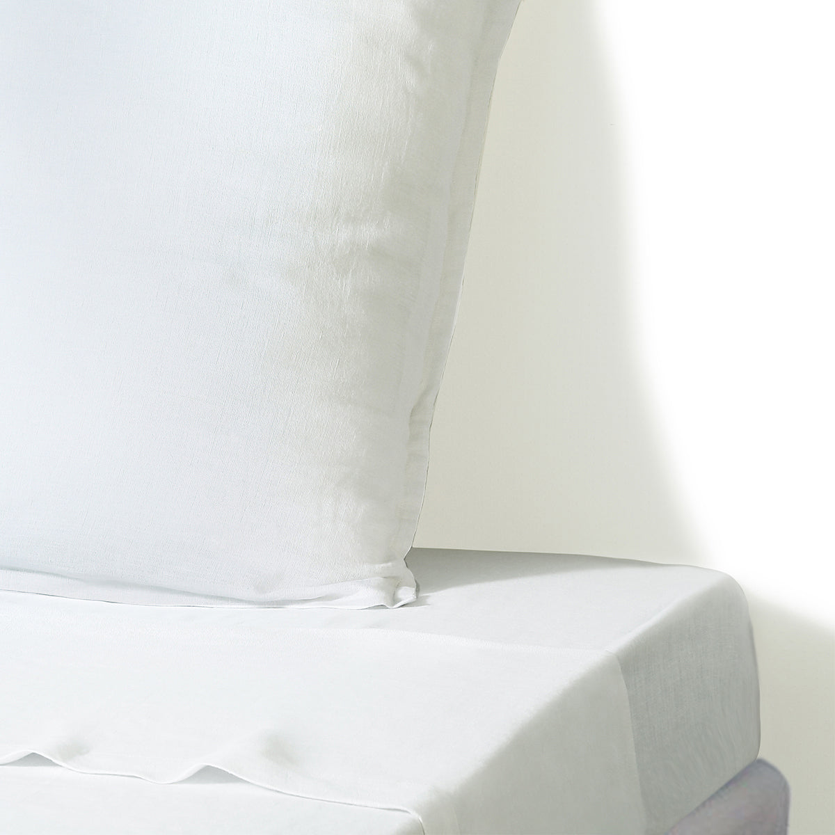 Drap plat lin lavé 240x300 CAMILLE - vert céladon - febronie.com