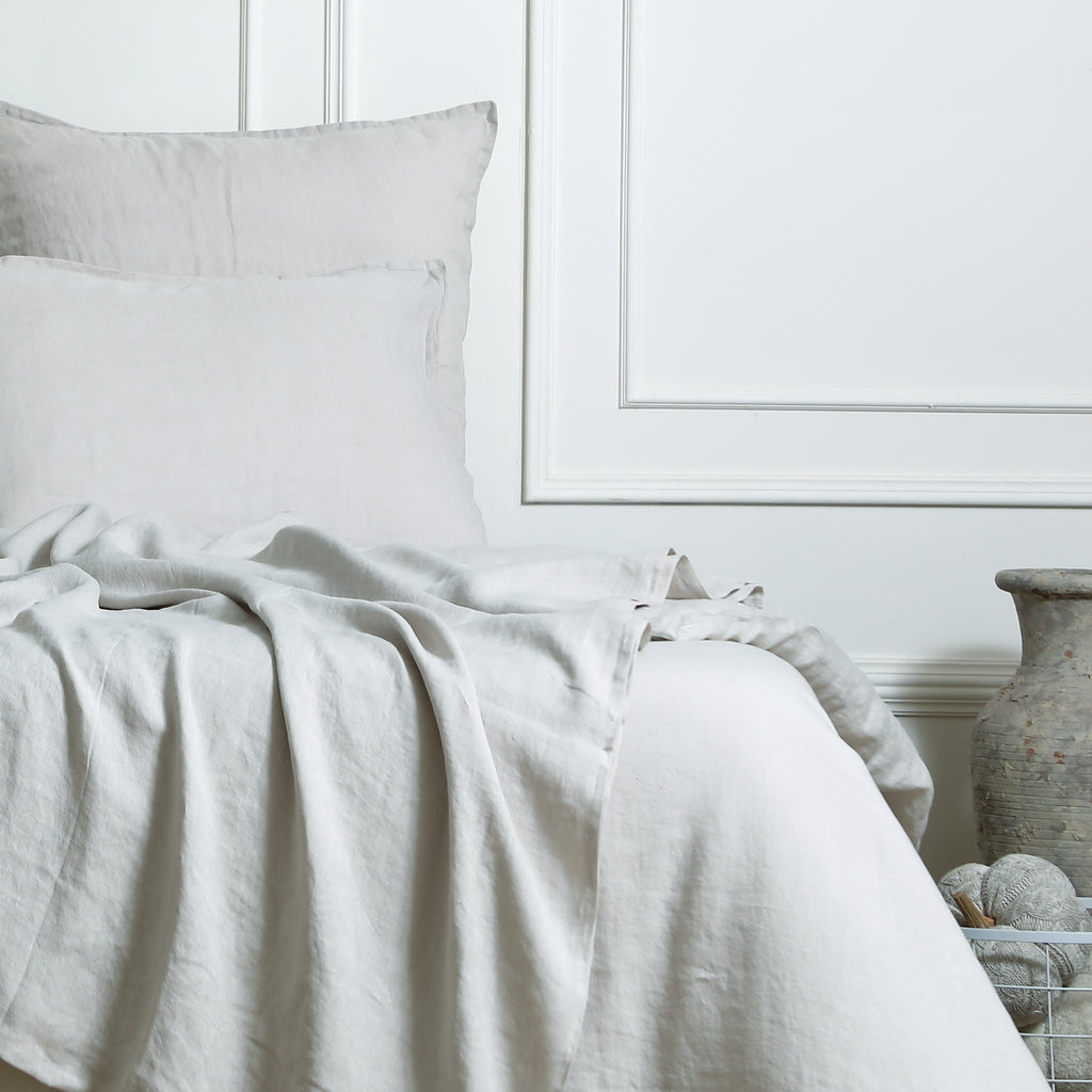 Drap plat lin lavé 240x300 CAMILLE - naturel