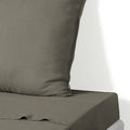 Drap plat lin lavé 240x300 CAMILLE - vert kaki