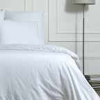 Parure + taies 65x65 lin lavé blanc CAMILLE - 240x220+2(65x65) cm