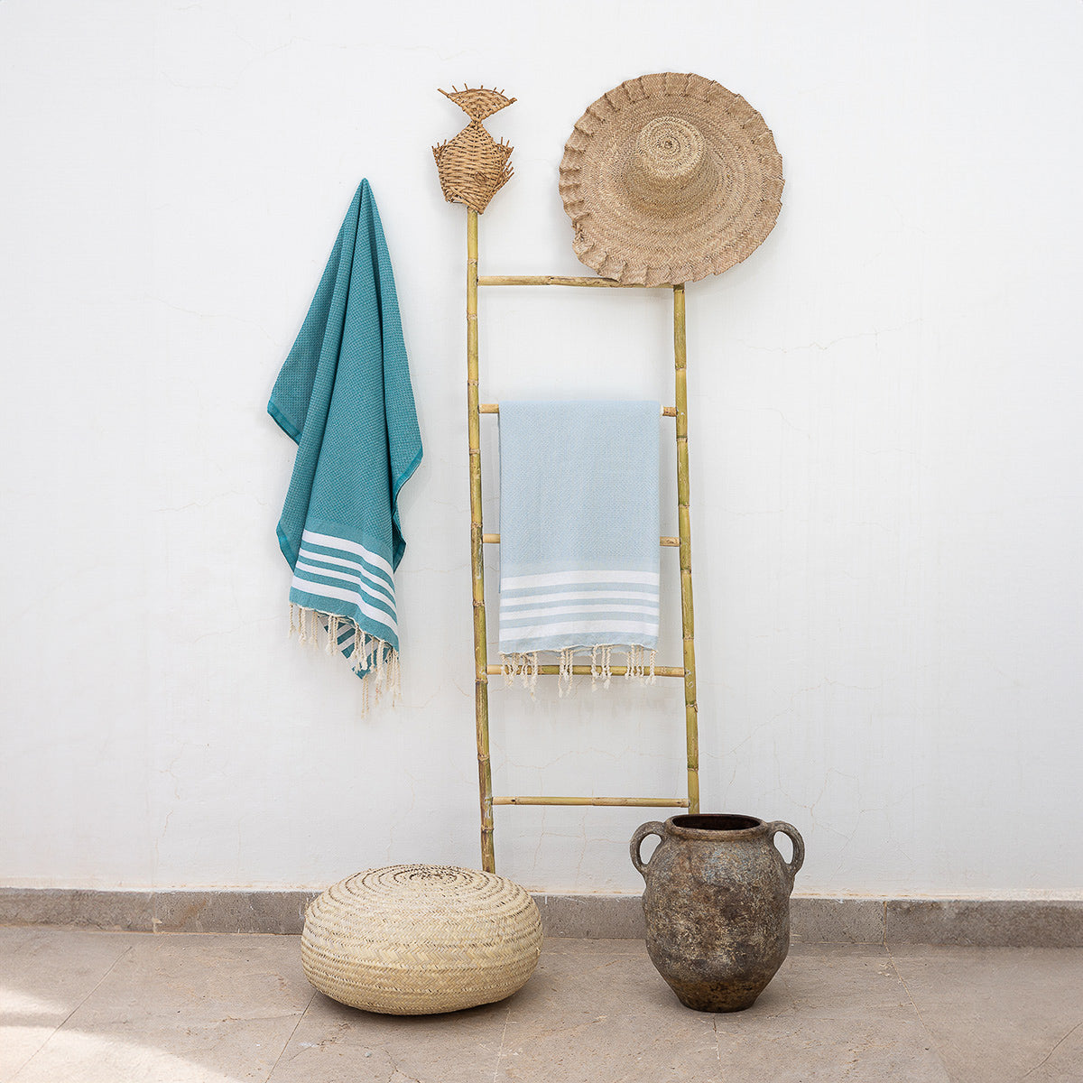 Fouta coton 100x200 NEWPORT vert canard