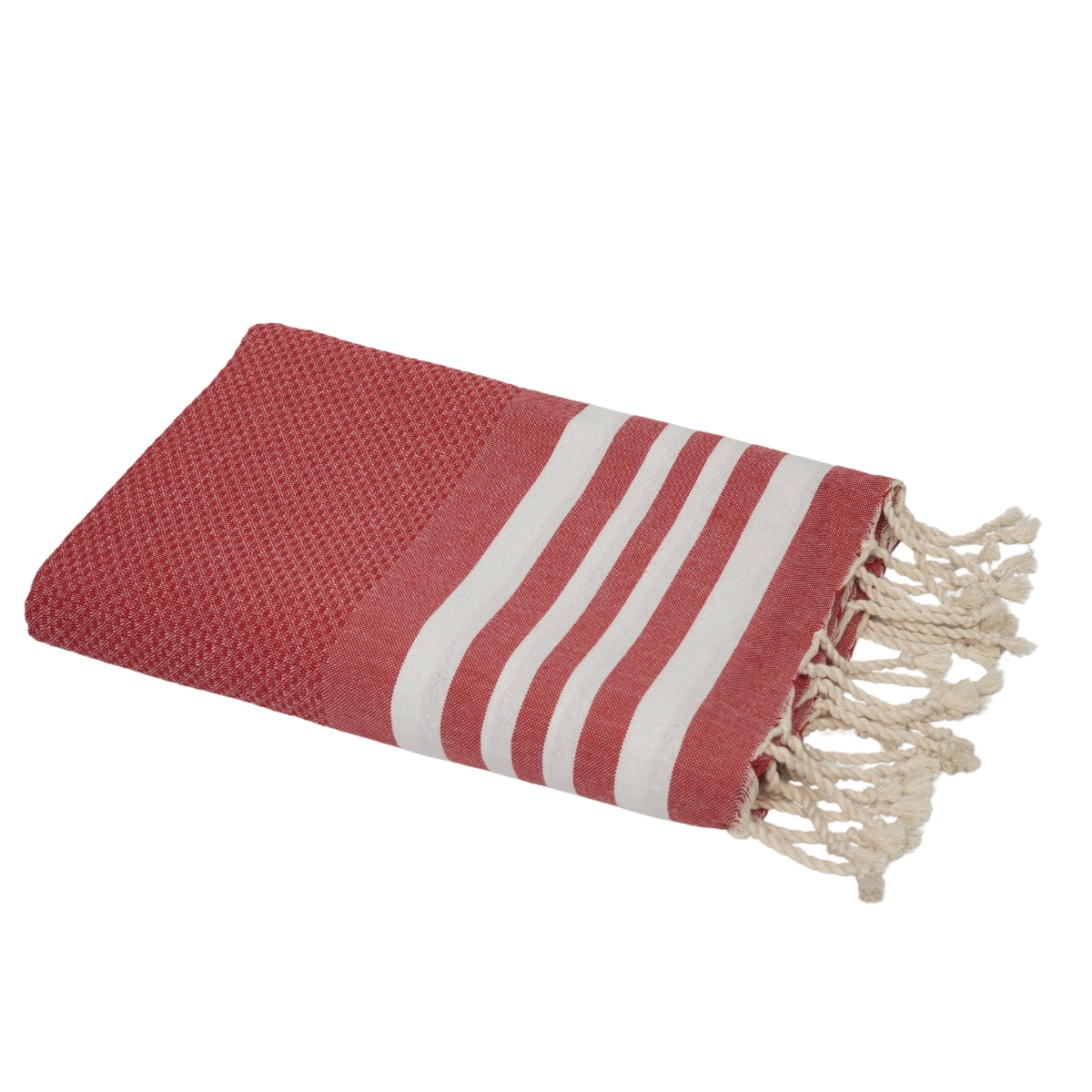 Fouta coton 100x200 NEWPORT rouge