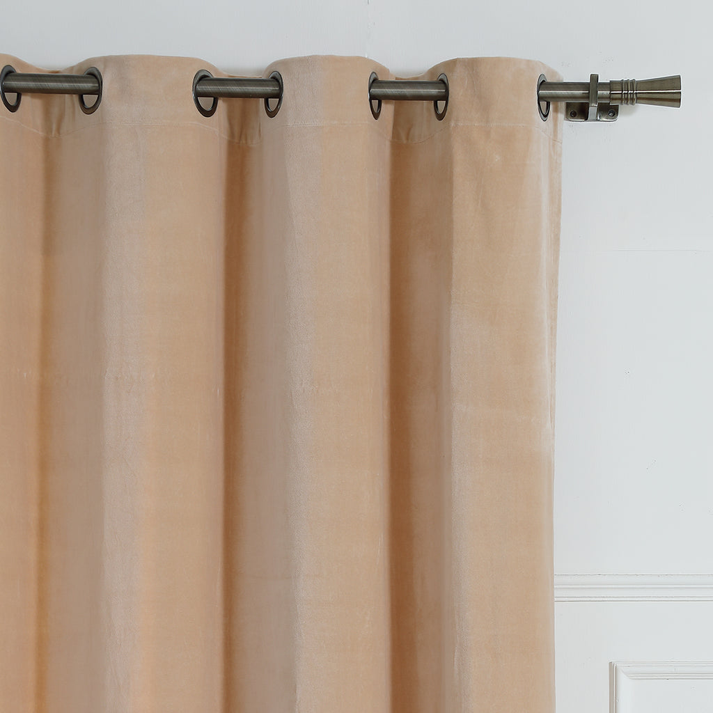 Rideau à oeillets velours de coton 135x260 VELVET - dune