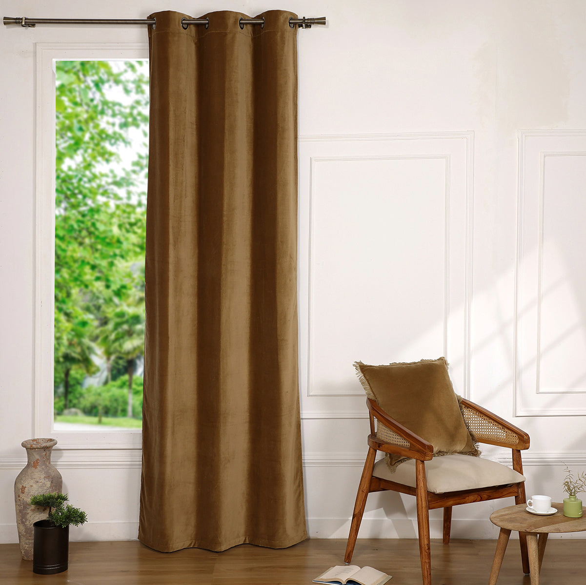 Rideau à oeillets velours de coton 135x260 VELVET