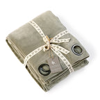 Rideau à oeillets velours de coton 135x260 VELVET - vert de gris
