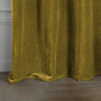Rideau à oeillets velours de coton 135x260 VELVET - jaune moutarde