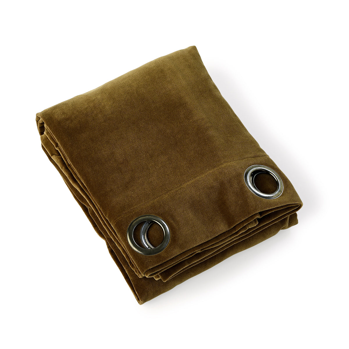 Rideau à oeillets velours de coton 135x260 VELVET - brun chêne