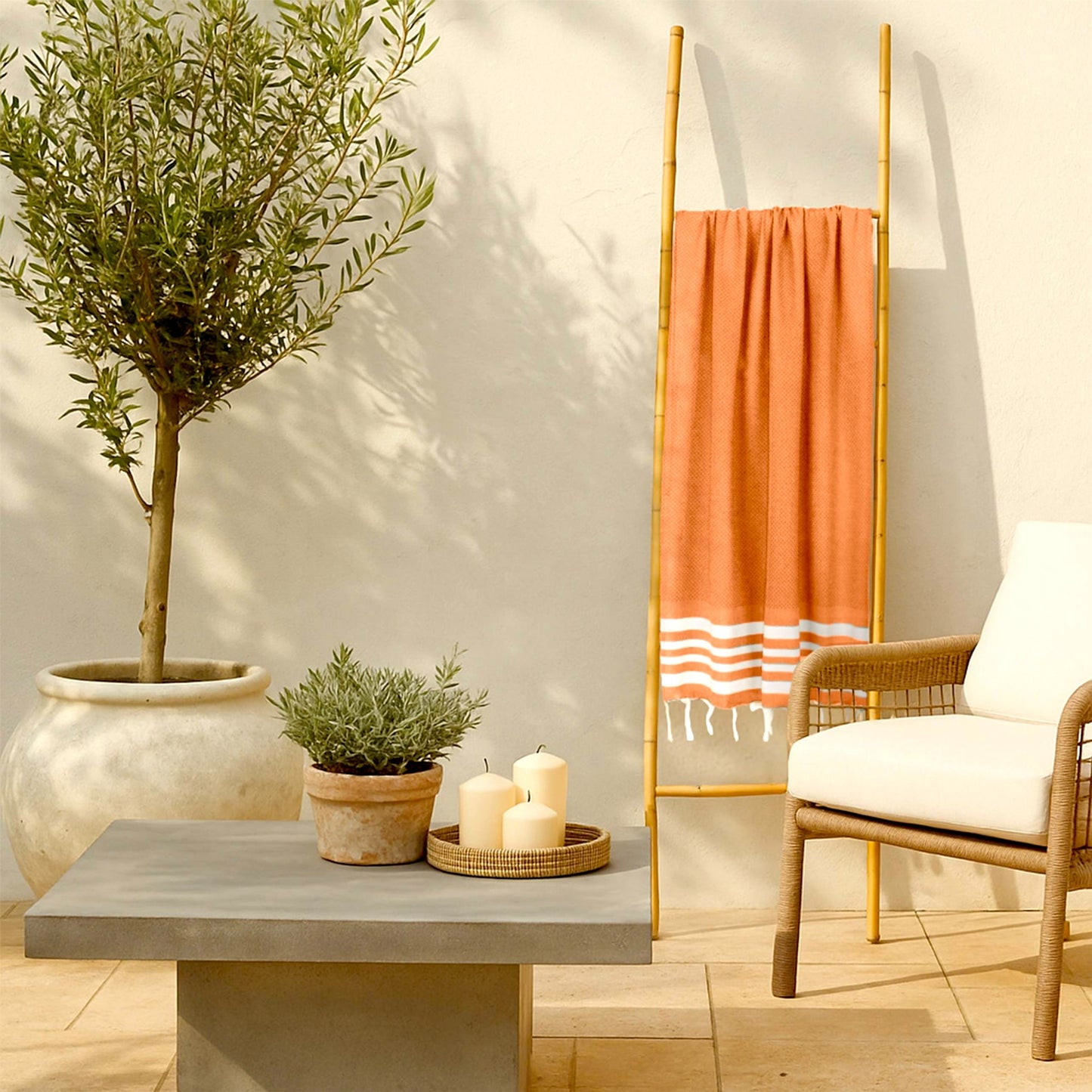Fouta coton 100x200 NEWPORT orange