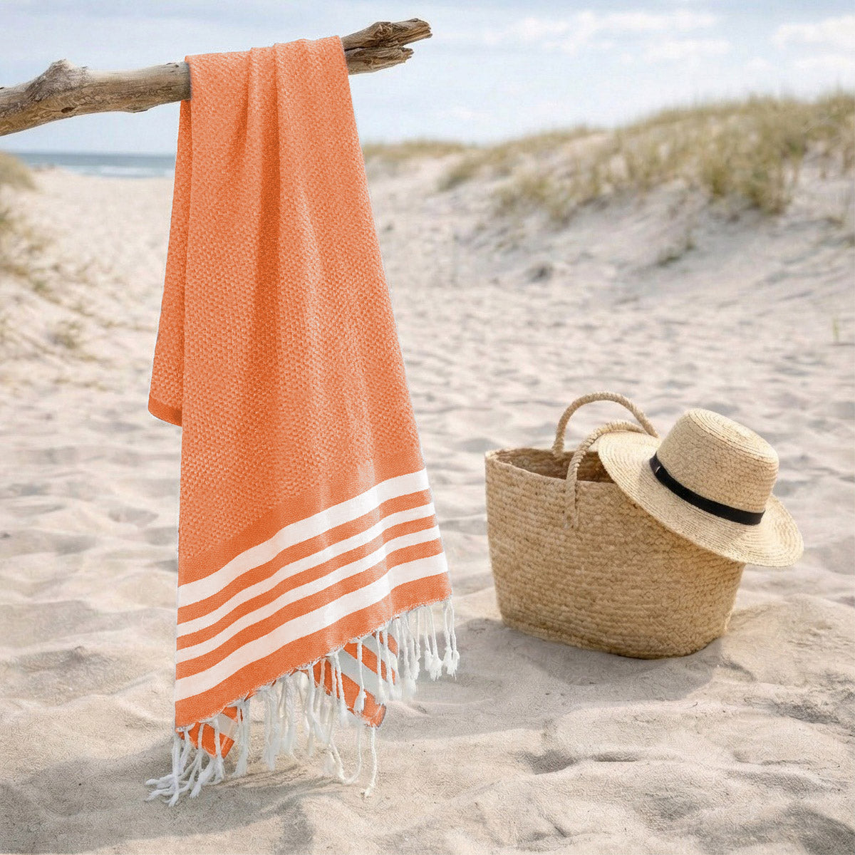 Fouta coton 100x200 NEWPORT orange