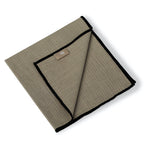 Serviette de table (x4) lin lavé 45x45 ERNEST - naturel / noir