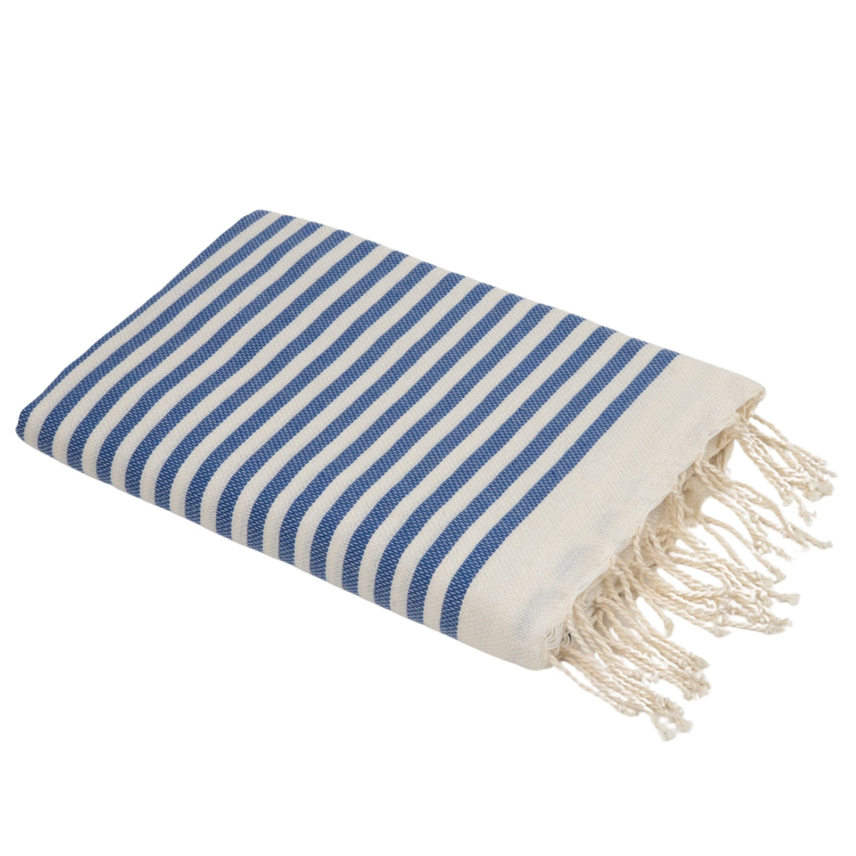 Fouta coton 100x200 HOSSEGOR - bleu grec - febronie.com