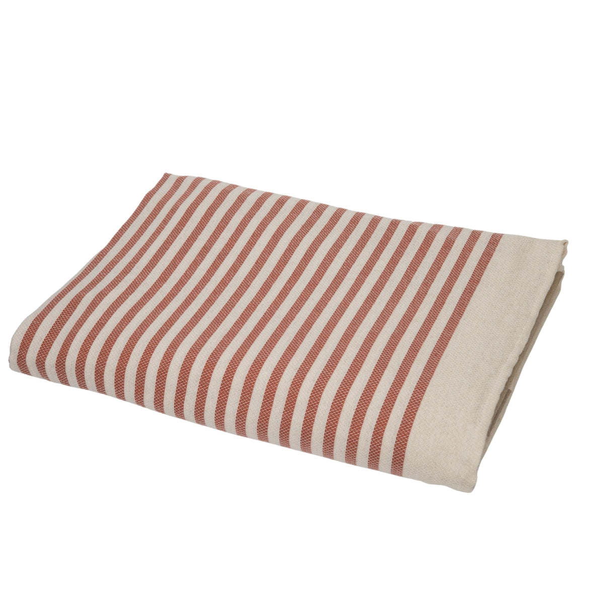 Nappe coton 150x250 HOSSEGOR - rouge brique