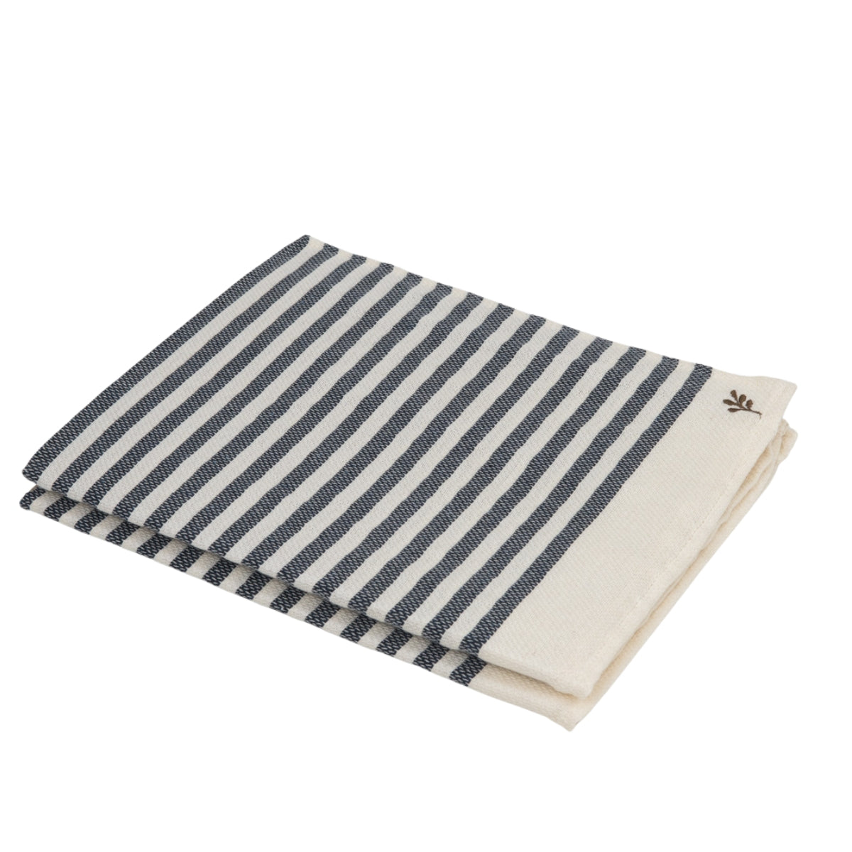 Serviette invité (x2) coton 45x70 HOSSEGOR - bleu denim