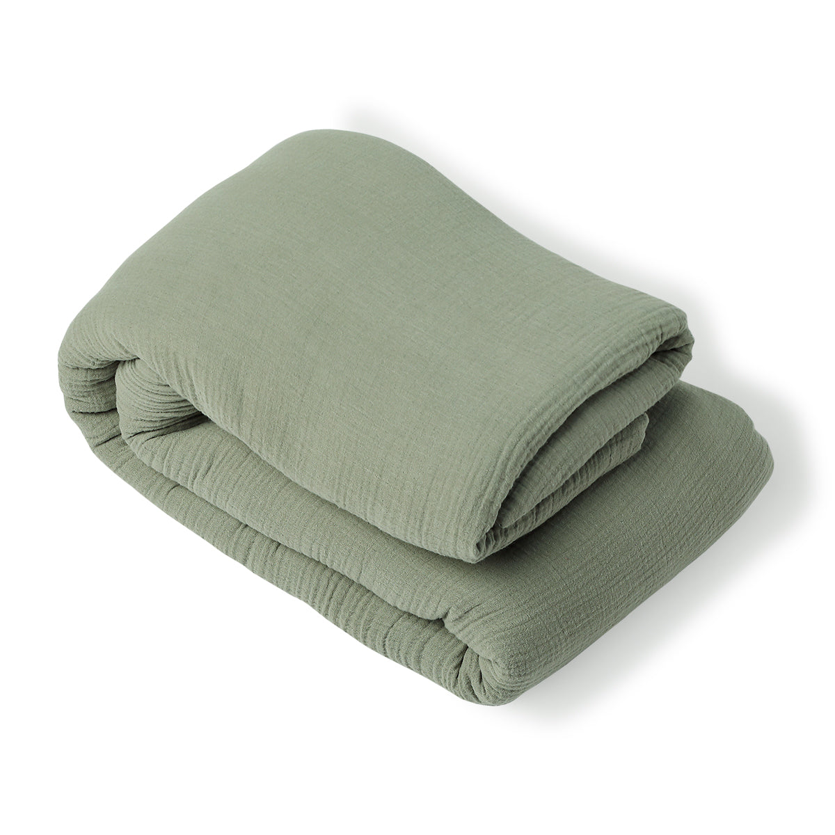 Jeté de lit gaze de coton 270x280 CARLA - vert céladon