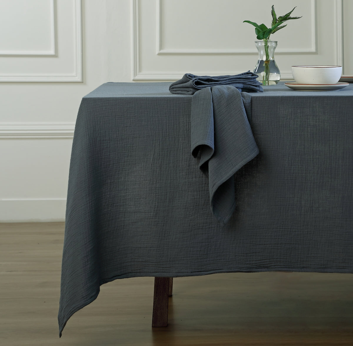 Nappe gaze de coton 150x350 CARLA - noisette - febronie.com