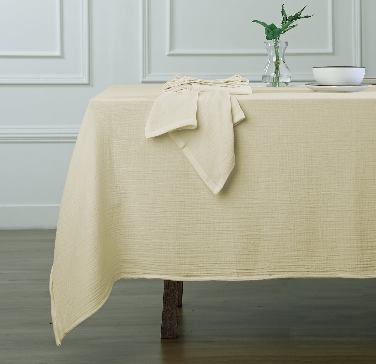 Nappe gaze de coton 150x350 CARLA - sable