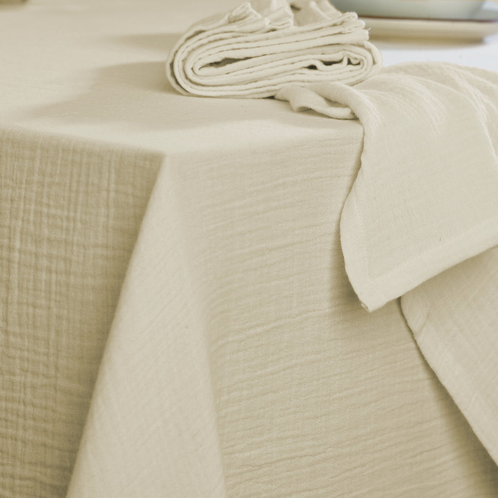 Nappe gaze de coton 150x350 CARLA - sable