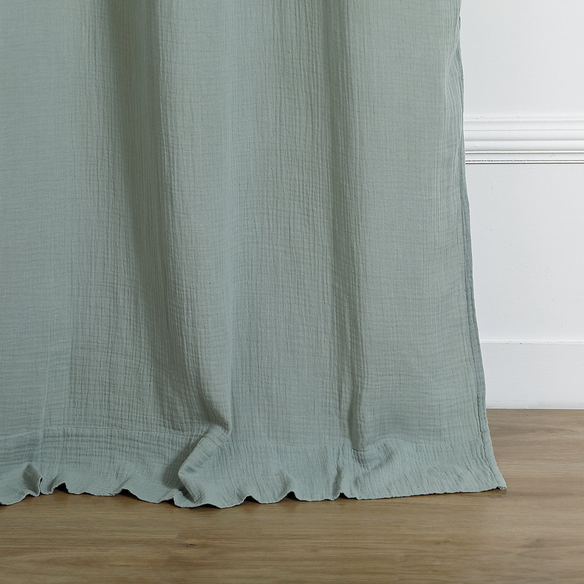 Rideau à oeillets gaze de coton 140x260 CARLA - vert céladon