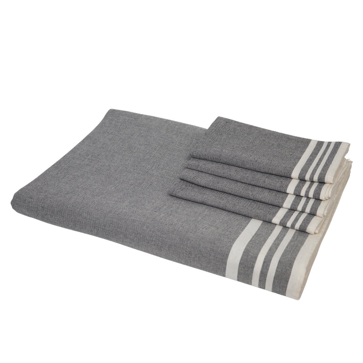 Nappe + 8 serviettes coton 180x300 MAHDIA