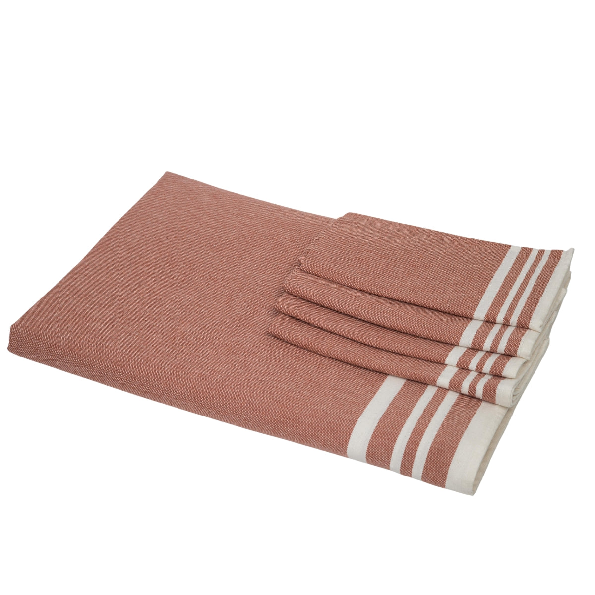 Nappe + 8 serviettes coton 180x300 MAHDIA