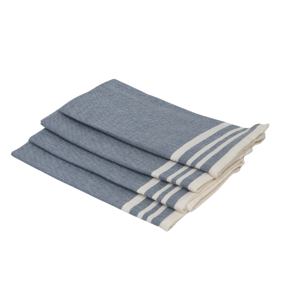 Serviette de table (x4) coton 45x45 MAHDIA - bleu jean